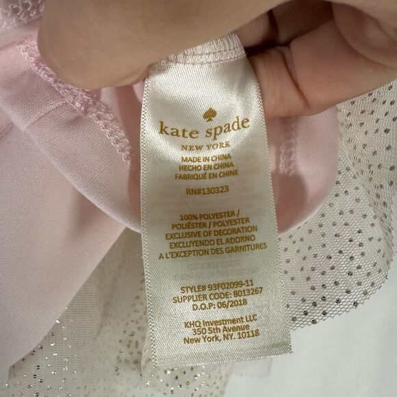 Kate Spade Skirt Baby Size 24m Pink Gold Polka Dot Elastic Waist Pull On - Picture 5 of 8